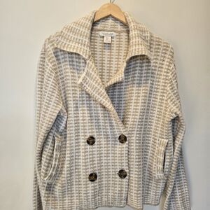 Rachel Zoe Beige and White Knit Sweater